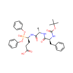 C[C@H](NC(=O)[C@H](Cc1ccccc1)NC(=O)OC(C)(C)C)C(=O)N[C@@H](CCC(=O)O)P(=O)(Oc1ccccc1)Oc1ccccc1 ZINC000096271143