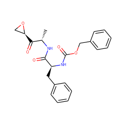 C[C@H](NC(=O)[C@H](Cc1ccccc1)NC(=O)OCc1ccccc1)C(=O)[C@H]1CO1 ZINC000026673318