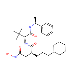 C[C@H](NC(=O)[C@H](NC(=O)[C@@H](CCCC1CCCCC1)CC(=O)NO)C(C)(C)C)c1ccccc1 ZINC000213423475