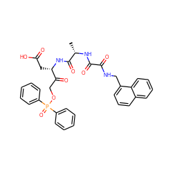 C[C@H](NC(=O)C(=O)NCc1cccc2ccccc12)C(=O)N[C@@H](CC(=O)O)C(=O)COP(=O)(c1ccccc1)c1ccccc1 ZINC001772597214