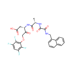 C[C@H](NC(=O)C(=O)NCc1cccc2ccccc12)C(=O)N[C@@H](CC(=O)O)C(=O)COc1c(F)c(F)cc(F)c1F ZINC001772649873