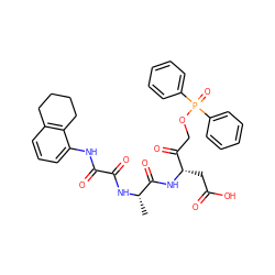 C[C@H](NC(=O)C(=O)Nc1cccc2c1CCCC2)C(=O)N[C@@H](CC(=O)O)C(=O)COP(=O)(c1ccccc1)c1ccccc1 ZINC001772579066