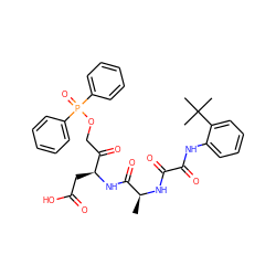 C[C@H](NC(=O)C(=O)Nc1ccccc1C(C)(C)C)C(=O)N[C@@H](CC(=O)O)C(=O)COP(=O)(c1ccccc1)c1ccccc1 ZINC000038141799