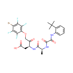 C[C@H](NC(=O)C(=O)Nc1ccccc1C(C)(C)C)C(=O)N[C@@H](CC(=O)O)C(=O)COc1c(F)c(F)c(Br)c(F)c1F ZINC001772587014