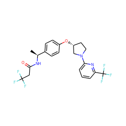 C[C@H](NC(=O)CC(F)(F)F)c1ccc(O[C@@H]2CCN(c3cccc(C(F)(F)F)n3)C2)cc1 ZINC000169709746