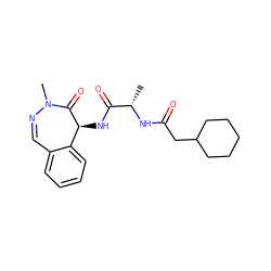 C[C@H](NC(=O)CC1CCCCC1)C(=O)N[C@@H]1C(=O)N(C)N=Cc2ccccc21 ZINC000028899648