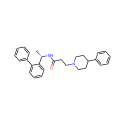 C[C@H](NC(=O)CCN1CCC(c2ccccc2)CC1)c1ccccc1-c1ccccc1 ZINC000073157863