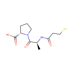 C[C@H](NC(=O)CCS)C(=O)N1CCC[C@H]1C(=O)O ZINC000013599966