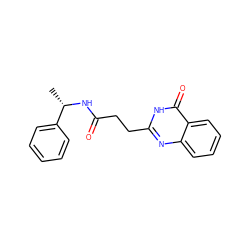 C[C@H](NC(=O)CCc1nc2ccccc2c(=O)[nH]1)c1ccccc1 ZINC000017322922