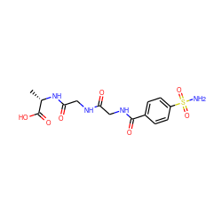 C[C@H](NC(=O)CNC(=O)CNC(=O)c1ccc(S(N)(=O)=O)cc1)C(=O)O ZINC000027643209