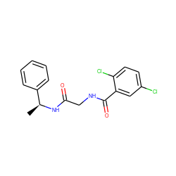 C[C@H](NC(=O)CNC(=O)c1cc(Cl)ccc1Cl)c1ccccc1 ZINC000473152613