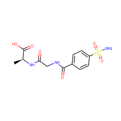 C[C@H](NC(=O)CNC(=O)c1ccc(S(N)(=O)=O)cc1)C(=O)O ZINC000027635960