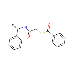 C[C@H](NC(=O)CSC(=O)c1ccccc1)c1ccccc1 ZINC000002751030