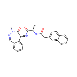 C[C@H](NC(=O)Cc1ccc2ccccc2c1)C(=O)N[C@@H]1C(=O)N(C)N=Cc2ccccc21 ZINC000028899665