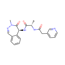 C[C@H](NC(=O)Cc1cccnc1)C(=O)N[C@@H]1C(=O)N(C)N=Cc2ccccc21 ZINC000028899635