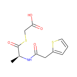 C[C@H](NC(=O)Cc1cccs1)C(=O)SCC(=O)O ZINC000473131296