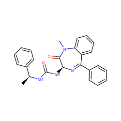 C[C@H](NC(=O)N[C@@H]1N=C(c2ccccc2)c2ccccc2N(C)C1=O)c1ccccc1 ZINC000013732775