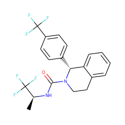 C[C@H](NC(=O)N1CCc2ccccc2[C@H]1c1ccc(C(F)(F)F)cc1)C(F)(F)F ZINC000148047224