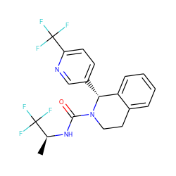 C[C@H](NC(=O)N1CCc2ccccc2[C@H]1c1ccc(C(F)(F)F)nc1)C(F)(F)F ZINC000169311929