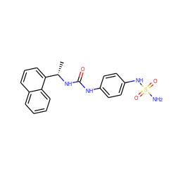 C[C@H](NC(=O)Nc1ccc(NS(N)(=O)=O)cc1)c1cccc2ccccc12 ZINC000095586166