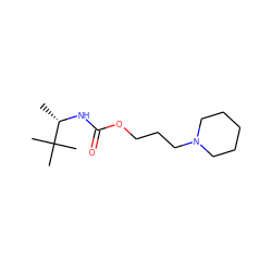 C[C@H](NC(=O)OCCCN1CCCCC1)C(C)(C)C ZINC000013491004