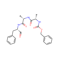 C[C@H](NC(=O)OCc1ccccc1)C(=O)N[C@@H](C)C(=O)N[C@H](C=O)Cc1ccccc1 ZINC000027765181