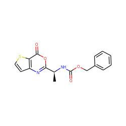 C[C@H](NC(=O)OCc1ccccc1)c1nc2ccsc2c(=O)o1 ZINC000000022341