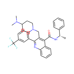 C[C@H](NC(=O)c1c(CN2CCC(N(C)C)CC2)c(-c2cccc(C(F)(F)F)c2)nc2ccccc12)c1ccccc1 ZINC001772571743