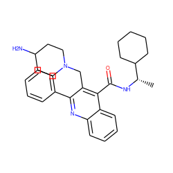 C[C@H](NC(=O)c1c(CN2CCC(N)CC2)c(-c2ccccc2)nc2ccccc12)C1CCCCC1 ZINC000013862773