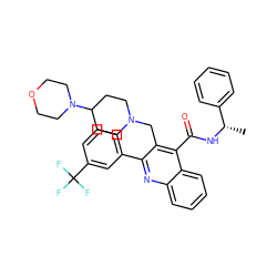 C[C@H](NC(=O)c1c(CN2CCC(N3CCOCC3)CC2)c(-c2cccc(C(F)(F)F)c2)nc2ccccc12)c1ccccc1 ZINC000118751188