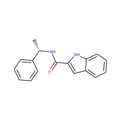 C[C@H](NC(=O)c1cc2ccccc2[nH]1)c1ccccc1 ZINC000007909008