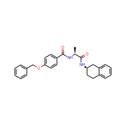 C[C@H](NC(=O)c1ccc(OCc2ccccc2)cc1)C(=O)N[C@@H]1CCc2ccccc2C1 ZINC000038347084