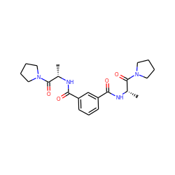 C[C@H](NC(=O)c1cccc(C(=O)N[C@@H](C)C(=O)N2CCCC2)c1)C(=O)N1CCCC1 ZINC000013528042