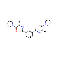 C[C@H](NC(=O)c1cccc(C(=O)N[C@H](C)C(=O)N2CCCC2)c1)C(=O)N1CCCC1 ZINC000027521682