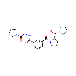 C[C@H](NC(=O)c1cccc(C(=O)N2CCC[C@H]2C(=O)N2CCCC2)c1)C(=O)N1CCCC1 ZINC000013528051