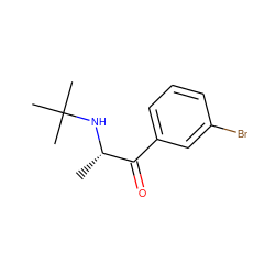 C[C@H](NC(C)(C)C)C(=O)c1cccc(Br)c1 ZINC000033647593