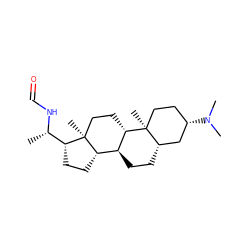 C[C@H](NC=O)[C@H]1CC[C@H]2[C@@H]3CC[C@H]4C[C@@H](N(C)C)CC[C@]4(C)[C@H]3CC[C@]12C ZINC000013587851