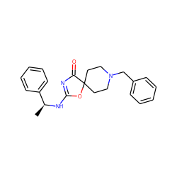 C[C@H](NC1=NC(=O)C2(CCN(Cc3ccccc3)CC2)O1)c1ccccc1 ZINC000028824012