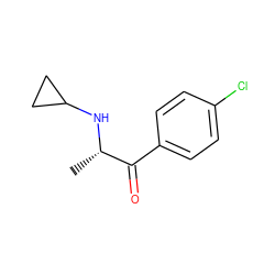 C[C@H](NC1CC1)C(=O)c1ccc(Cl)cc1 ZINC000041609273