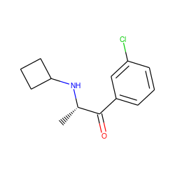 C[C@H](NC1CCC1)C(=O)c1cccc(Cl)c1 ZINC000045245576