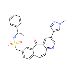 C[C@H](NS(=O)(=O)Cc1ccc2ccc3ncc(-c4cnn(C)c4)cc3c(=O)c2c1)c1ccccc1 ZINC000095582000