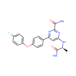 C[C@H](Nc1cc(-c2ccc(Oc3ccc(F)cc3)cc2)nc(C(N)=O)n1)C(N)=O ZINC000142354398