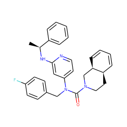 C[C@H](Nc1cc(N(Cc2ccc(F)cc2)C(=O)N2CC[C@@H]3C=CC=C[C@@H]3C2)ccn1)c1ccccc1 ZINC000049087588