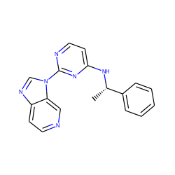 C[C@H](Nc1ccnc(-n2cnc3ccncc32)n1)c1ccccc1 ZINC000036348854