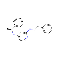 C[C@H](Nc1ccnc(NCCc2ccccc2)c1)c1ccccc1 ZINC000028361888