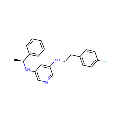 C[C@H](Nc1cncc(NCCc2ccc(F)cc2)c1)c1ccccc1 ZINC000028360128