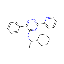 C[C@H](Nc1nc(-c2ccccn2)nnc1-c1ccccc1)C1CCCCC1 ZINC000095567876