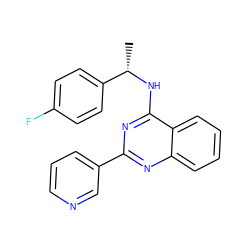 C[C@H](Nc1nc(-c2cccnc2)nc2ccccc12)c1ccc(F)cc1 ZINC000003429305