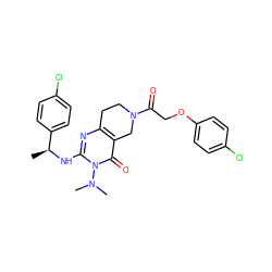 C[C@H](Nc1nc2c(c(=O)n1N(C)C)CN(C(=O)COc1ccc(Cl)cc1)CC2)c1ccc(Cl)cc1 ZINC000113858979