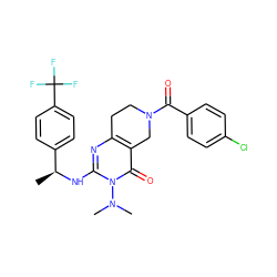 C[C@H](Nc1nc2c(c(=O)n1N(C)C)CN(C(=O)c1ccc(Cl)cc1)CC2)c1ccc(C(F)(F)F)cc1 ZINC000113826702